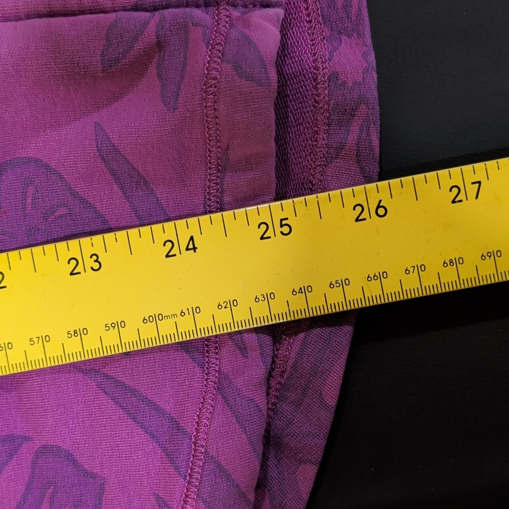 Purple Floral Zip-Up Jacket M - Picture 14 of 15